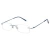 Blue Rimless Computer Glasses with Anti Glare Coating