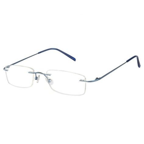 Blue Rimless Computer Glasses with Anti Glare Coating