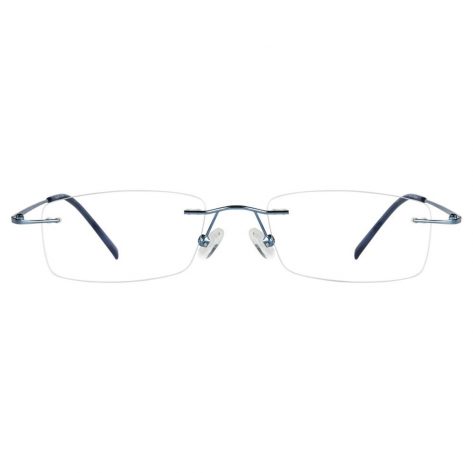 Blue Rimless Computer Glasses with Anti Glare Coating