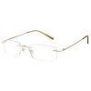 Gold Rimless Computer Glasses with Anti Glare Coating