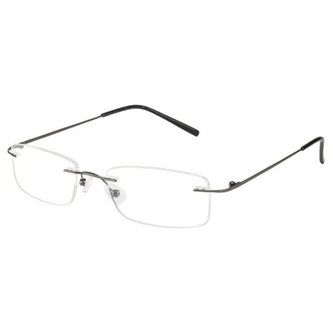 Gunmetal Rimless Computer Glasses with Anti Glare Coating