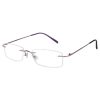 Purple Rimless Computer Glasses with Anti Glare Coating