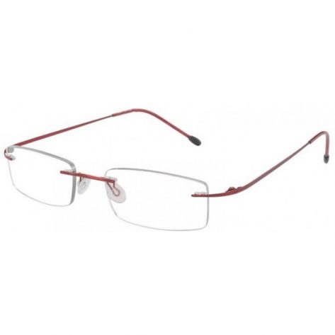 Wine Red Rimless Computer Glasses with Anti Glare Coating