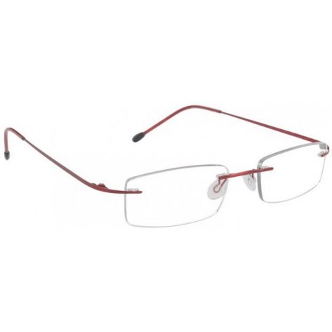 Wine Red Rimless Computer Glasses with Anti Glare Coating