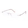 Pink Rimless Computer Glasses with Anti Glare Coating