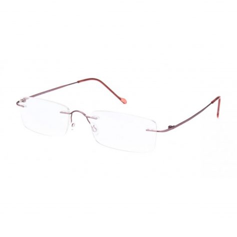 Pink Rimless Computer Glasses with Anti Glare Coating