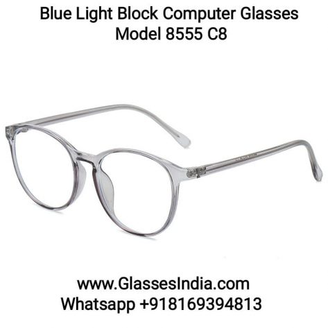 Transparent Grey Blue Light Blocking Computer Glasses M8555 C8