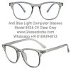 Blue Light Blocking Computer Glasses M8526 C9 Clear Grey